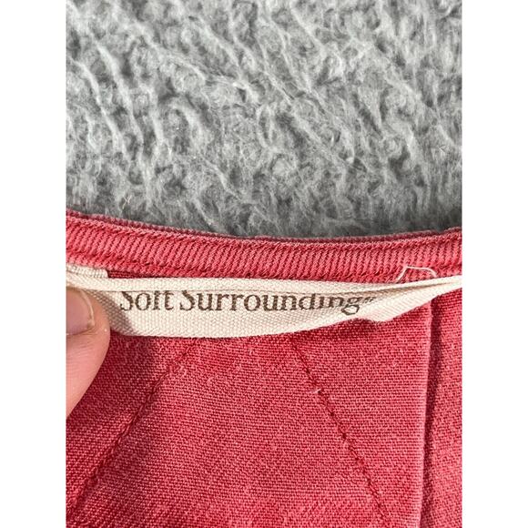 Soft Surroundings Shirt Womens Large Tunic Pink Long Sleeve Round Neck Lyocell - Picture 6 of 12